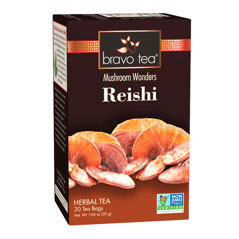 Bravo Tea Reishi Mushroom Herbal Tea Bags, 20 Ea